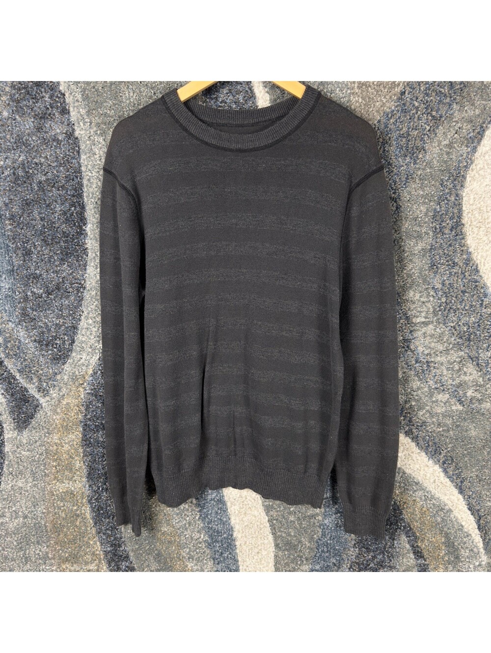 Vintage Aeropostale Striped Crewneck Sweater Mens M Charcoal